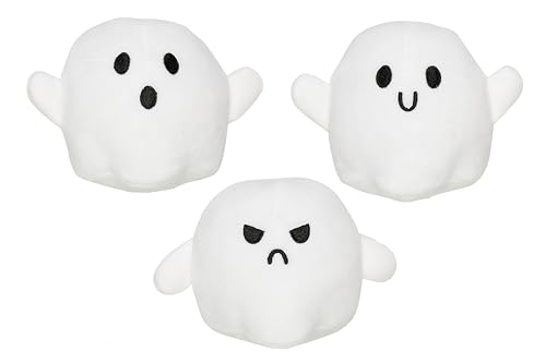 Pearhead Halloween Ghost Dog Toy Set, Plush Squeaky Pet Chew Toys for Dogs, Durable Soft Plush Fabric, Interactive Multi-Pack Value Gift for Puppies and Small to Medium Breeds