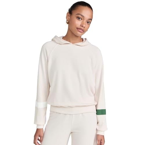 SUNDRY Women’s Stripes Raglan Popover Hoodie