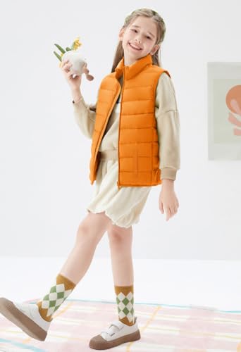 Haloumoning Girls Puffer Vest Kids Zip Up Padded Gilet Winter Quilted Jackets Fashion Outwear 5-14 Years thumb #3