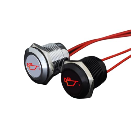 Panel de control de modificación con indicador de metal de 19 mm y 12 V impermeable 7
