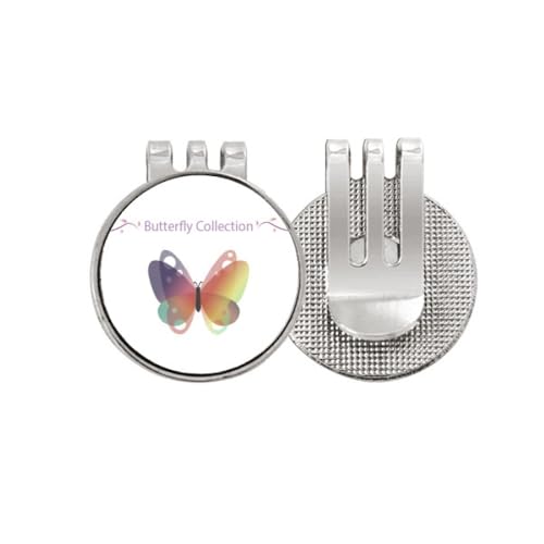 Marcador de pelota de golf morado no/no con clip magnético de esmalte para gorra
