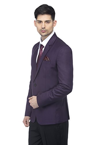 Image of FAVOROSKI Designer Men's Slim Fit Notched Lapel Single Breasted Solid Blazer