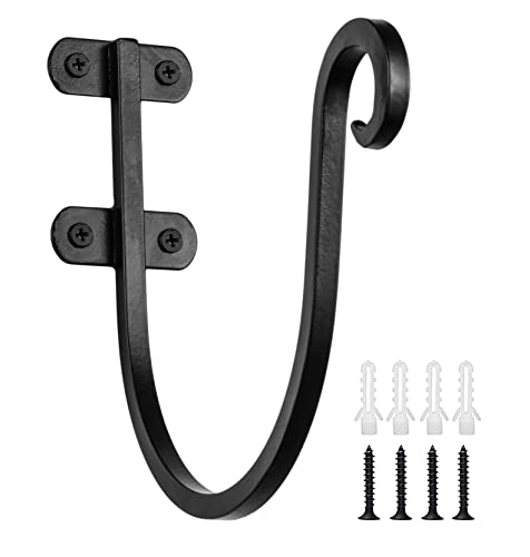 Monarch Abode Strapazierfähiger 20,3 cm Gartenschlauchaufhänger für den Außenbereich, handgeschmiedete Wasserschlauchhalterung Cover