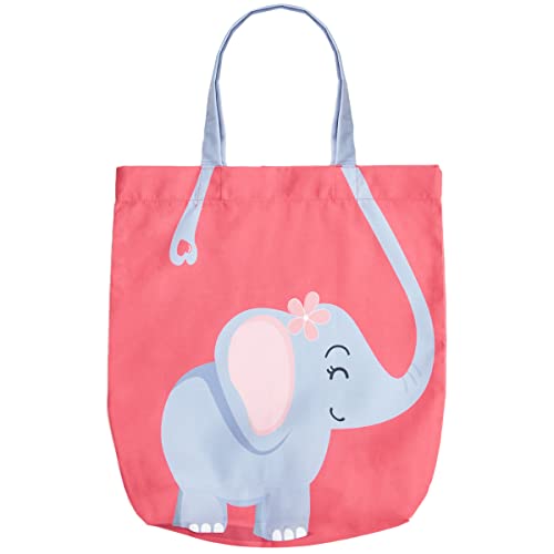 ecrou Jutebeutel, Tote Bag, Stofftasche Mit Elefanten Design, Einkaufstasche,Faltbar Stoffbeutel,Digital Bedruckt Tragetasche 50 * 42 cm Rosa