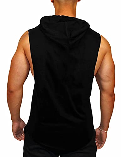 Babioboa Men's Workout Hooded Tank Tops Sports Training Sleeveless Gym Hoodies Bodybuilding Cut Off Muscle Shirts4