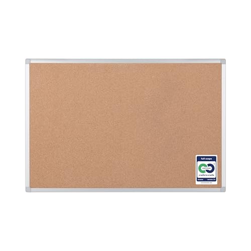 Bi-Office CA021790 Cork Board with Aluminium Frame 60 x 45 cm Brown