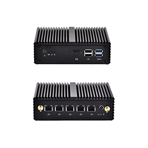 Barebone Firewall Hardware Kettop Mi4125L5 Intel Celeron J4125(Up To 2.70 Ghz) (Barebones)5 Lan Mini Pc Supports Windows 10, Sophos, Opnsense, Vyos, Linux Iptables, Untangle, Etc Cover