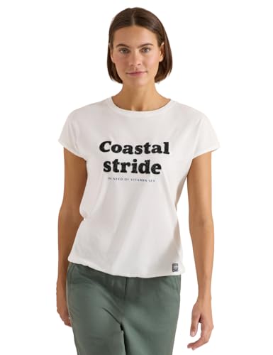 T-shirt imprimé wording femme Cecil col rond manches courtes
