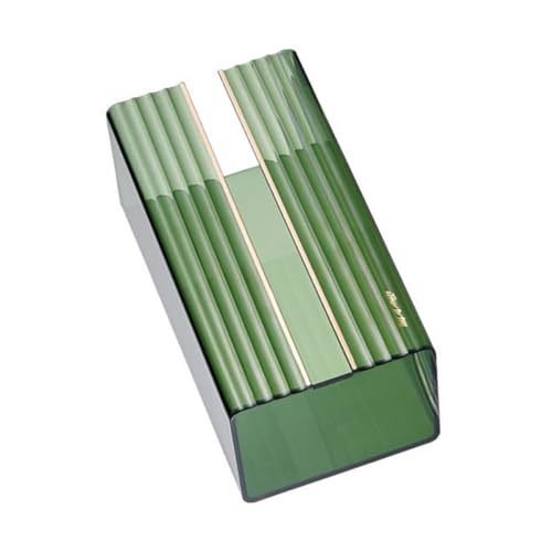 FELTECHELECTR Caja de Pañuelos de Pared sin Clavos en Verde Translúcido, Dispensador Multifuncional para Baño y Cocina, Montaje Vertical U Horizontal, Diseño Minimalista para Hogar Organizado