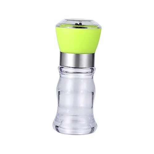 Cabilock 1pc Manual Pepper and Salt Shaker Kitchen Gadget for Home and Restaurant Use Transparent Body for Easy Viewing Compact for Portability Material for Use Random Color