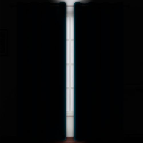Image of LEMOMO Blackout Curtains 52 x 90 Inch Long Teal Curtains Set of 2 Panels Room Darkening Curtains for Bedroom and Living Room