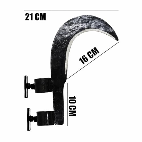 Image of Heavy Duty Sickle Head | Coconut Plucker, Grass Cutter & Branch Cutting Tool | Hardened Steel Agricultural Hand Tool for Farming, Gardening & Harvesting (1 Pc)