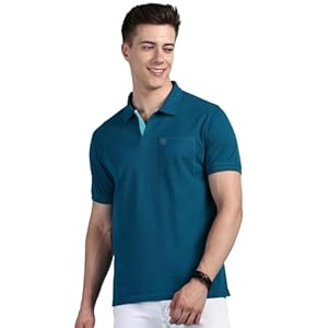 Lux Cozi Men’s Half Sleeve Soild Casual T-Shirt with Chest Pocket | Polo Tshirt for Men