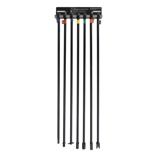 joytrace 7-Piece 30 Spare Tire Removal Tool kit Compatible with Lowering & Raising Cradle-Suspended Spare Tires - Includes Flat Pin Hex 12mm  Slotted Square Heads & Mounting Bracket