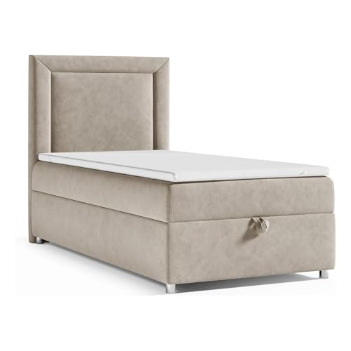 Best For Home Trinity K3 EinzelBett | Boxspringbett 100x200 mit Bonell Federkernmatratze 100x200 | MatratzenTopper 100x200 | Bett mit Matratze | Bett mit Stauraum | Lieferung an die Bordsteinkante Best For Home Trinity K3 EinzelBett | Boxspringbett 100x200 mit Bonell Federkernmatratze 100x200 | MatratzenTopper 100x200 | Bett mit Matratze | Bett mit Stauraum | Lieferung an die Bordsteinkante