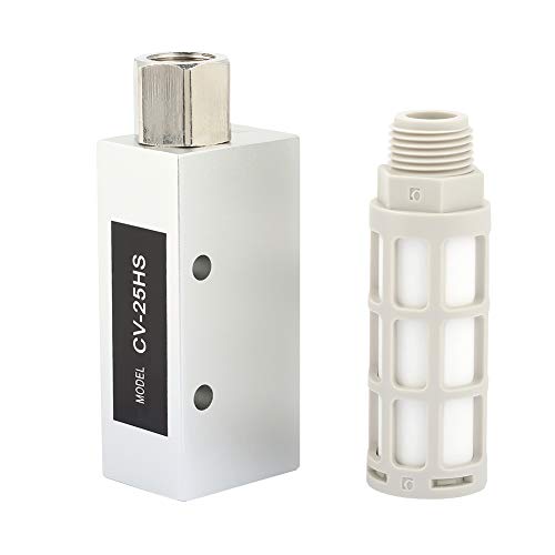 CV 25HS Pneumatic Exhaust Air Ejector with Silencer, Vacuum Generator 1-6BAR Pneumatic Vacuum Pump Vacuum Pump air Ejector Fitting cv Series Vacuum Generator venturi vacuum pump