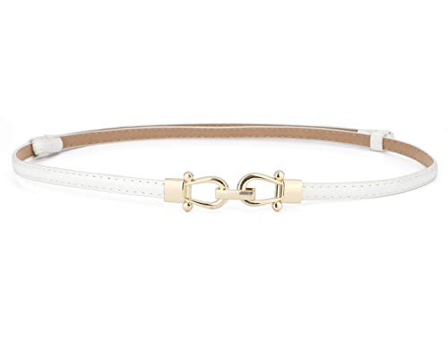 uxcell® Metal Buckle Adjustable Thin High Waist Belt for Women