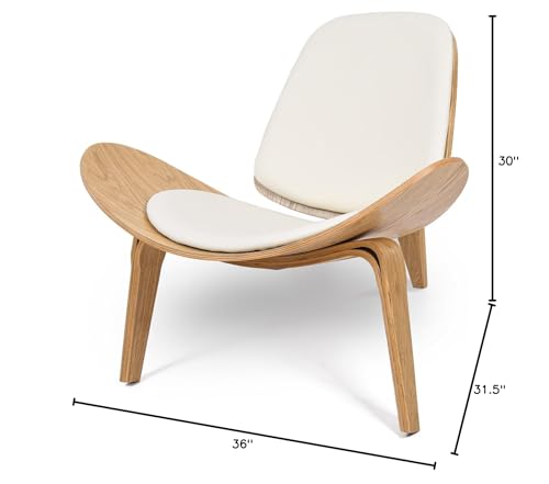 Sillón Plegable Cuero Sintético Blanco miniatura 3