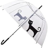 Print Dome Umbrella Friendly Rain And Sun Shield With Full Coverage Easy Grip Handle, Ideal For School, Outdoor For Men's Women's-One Size (Cat Dome UMB-11, One Size)