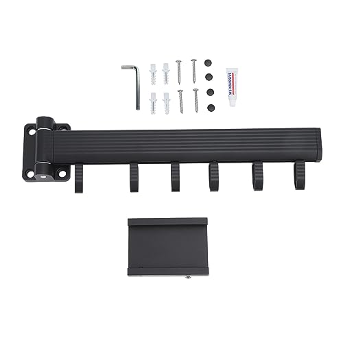 BORDSTRACT Espacio de Secado retráctil Plegable montada en la Pared Scharly Space Space Space para Balcony Bedroom Negro