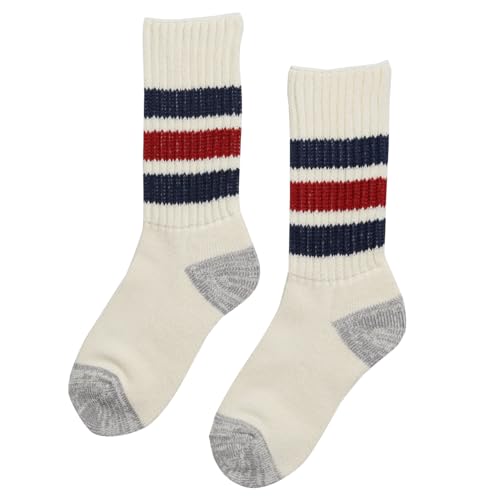 [Rototo] [���g�g] �R�[�X ���u�h �I�[���h�X�N�[�� �N���[ �\�b�N�X COARSE RIBBED OLDSCHOOL CREW SOCKS �C�� ���b�O�E�F�A R1255 M(25-27cm) / NAVY×D.RED