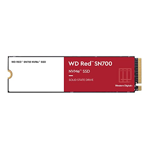 Western Digital 4TB WD Red SN700 NVMe Internal Solid State Drive SSD for NAS Devices - Gen3 PCIe, M.2 2280, Up to 3,400 MB/s - WDS400T1R0C
