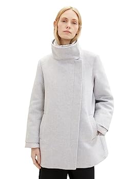 ジャケット・アウター Eaphi soft wool tailor coat gray TOM TAILOR 1037558 Women's Jacket, 25128 - Soft Light Grey