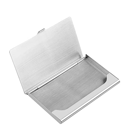 Business Card Holder, Slim Business Card Case for Men & Women, Pocket Metal Card Case, Professional Stainless Steel Business Card Holders, Purse Name Card Holder, Buckle Style Shut