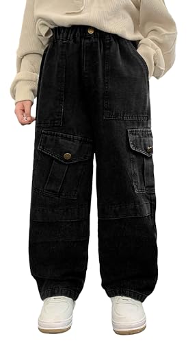 Vaqueros cargo niño Happy Cherry en denim holgado y algodón para tallas de 110 a 164