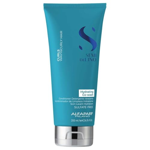 Alfaparf Milano| Semi di Lino Curls|Hydrating Co-Wash - Crema lavante delicata senza schiuma per onde e ricci, 200ml