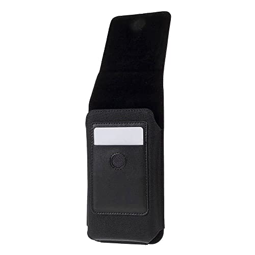 Case ZTE A31 Lite vertical textile leather belt clip black