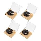 Un pour les amateurs, ce mini tourne-disque de décoration de maison enrichit votre collection avec son design unique et détaillé, appareils électroménagers miniatures, miniatures pour maison de poupée