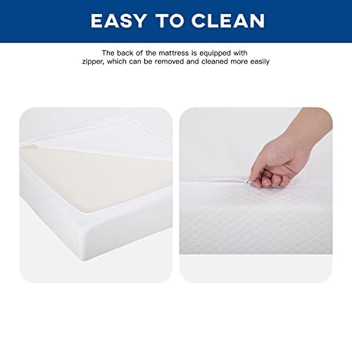 Image of FDW | 12 Inch Queen Mattress | Medium Firm | Gel Memory Foam Mattress | White | Bed in a Box, CertiPUR-US Certified | Pressure Relief, Cooling Ventilated Foam | Washable Removable Cover