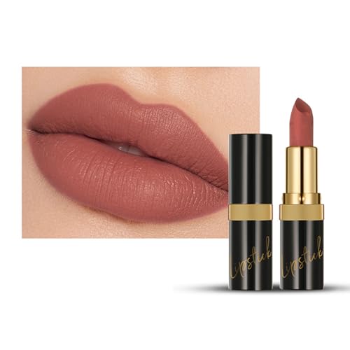 Lápiz Labial Mate A Prueba De Manchas Para Mujeres Duraderas Y Altamente Pigmentadas Con Propiedades Impermeables De Largo Lápiz Labial Duradero