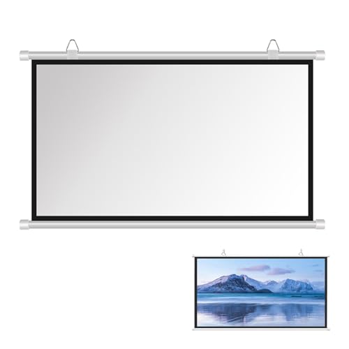 Pantalla manual retráctil para proyector 72" 16:9