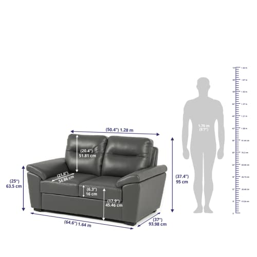 Image of Wakefit Sofa Set | 3 Year Warranty | Sofa 4 Seater, 4 Seater Sofa for Living Room, Wooden Sofa Set, Sofa Set 2+1+1 Seater - Lounger(Jindal : Thundercloud)