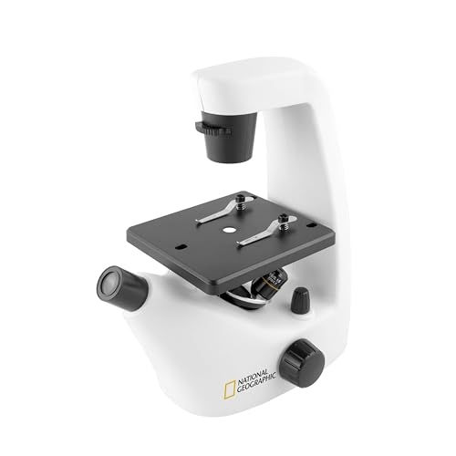 National Geographic Inverted Microscope Set with Accessories 40-400x Power Magnification Ages 10+
