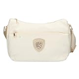 Borsa donna blauer Blauer Borsa donna a tracolla S6POE01 Bianca tessuto logo strass