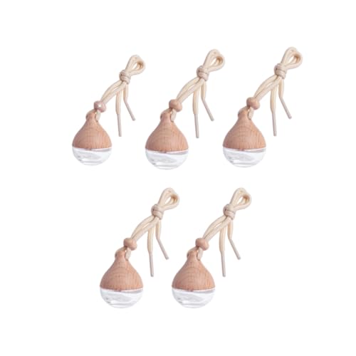 ガラス香水瓶ハンギング アロマペンダント 車用芳香剤 吊り下げ式車用香水ボトル 長持ち香り 空気清浄 ディフューザー (5)