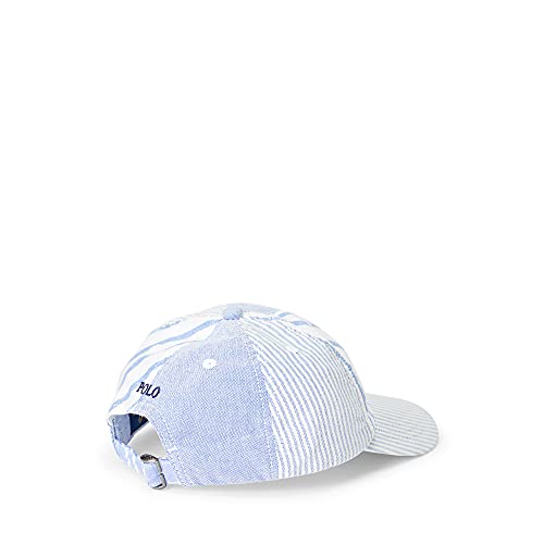 Polo Ralph Lauren Little Boy Striped Cotton Oxford Ball Cap (Blue(7001)/White, 4-7)… #TOP1