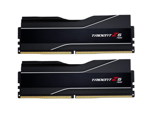 G.SKILL Trident Z5 NEO Serie 32 GB(2x16GB) 288-Pin SDRAM DDR5 6000(PC5-48000) CL32-38-38-96 1,35 V Dual Channel Desktop Arbeitsspeicher F5-6000J323238F16 GX2-TZ5 N(Mattschwarz),5-6000J3238F16GX2-TZ5N