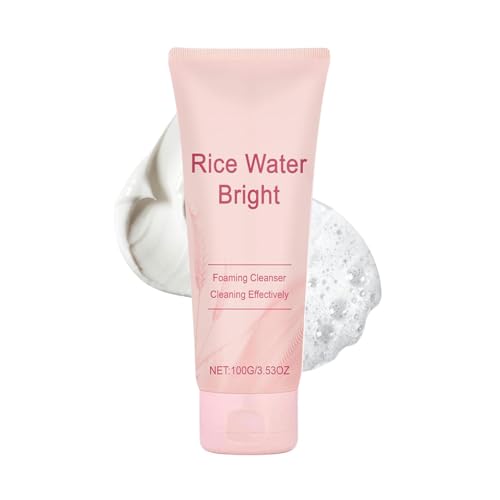 Mousse Nettoyante visage au Riz Rice Water Bright,Nettoyant Visage Coréen,Mousse Nettoyante Visage, eau de riz, hydratant moussant nettoyant et éclaircissant, Korean Skin Care (1)