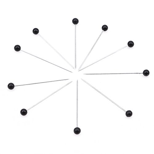 Jixing - Agujas de coser para coser patchwork, 800 unidades, rectas, posicionamiento manual, negro