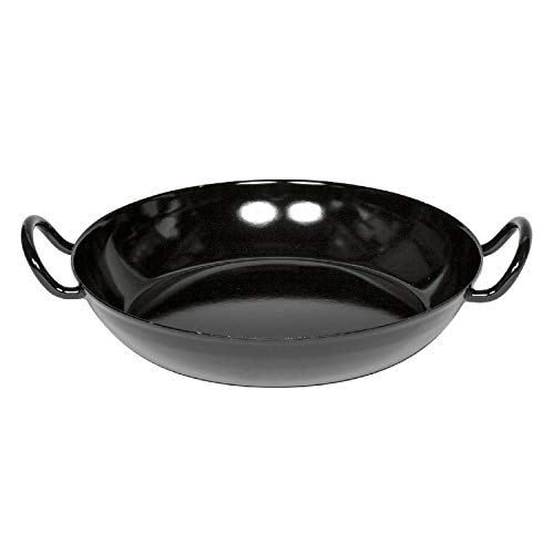 Riess, 0595-022, Schlemmerpfanne 16, CLASSIC - SCHWARZEMAILLE, Durchmesser 16 cm, Höhe 4.8 cm, Emaille, schwarz, Induktion