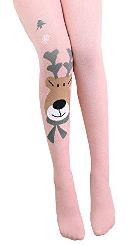 Little Girls' Cute Elk Prints Footed Tights Dance Opaque Stockings