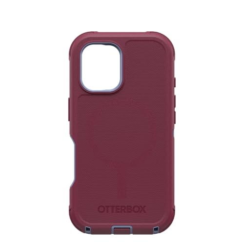 Image of OtterBox iPhone 16 (Only) - Defender Series MagSafe Case - Velvet Orchard (Pink & Blue) - Built-in Magnets - Screenless - Rugged & Durable - with Port Protection