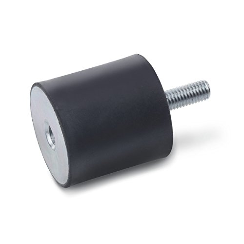 Ganter Normelemente GN 351-30-30-M8-ES-55 351-30-30-M8-ES-55-Gummipuffer, schwarz, Gewinde: M8 Durchmesser: 30mm, 10 Stück Cover