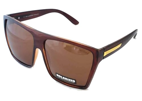 MODA Brown Polarized Lens Super Oversized Retro Square Sunglasses Unisex4