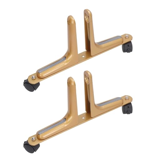 Image of Room Divider Feet Heater Feet Movable Solid with Casters Aluminum Alloy Easy to Assemble Strong Load Capacity 2 Sets (Gold)