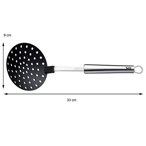 Foto von Silit Classic Line Schaumlöffel 33 cm, Schaumkelle Edelstahl, Kunststofflaffe, hitzebeständig, optimal für beschichtete Töpfe, spülmaschinengeeignet